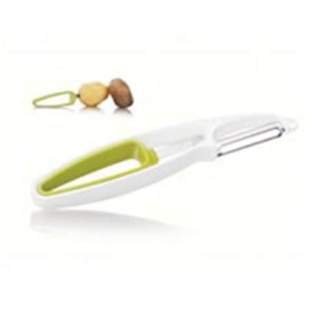 Vacu Vin Vacu Vin VACUVIN4654660 Plus Tools Cheese Slicer Plus Rind Peeler - White And Green J Hook VACUVIN4654660